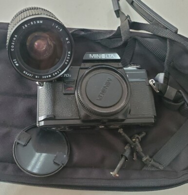 Minolta X-370S 35mm SLR Film Camera w/ 28-85mm Cosina - Japan Made Lens And Bag