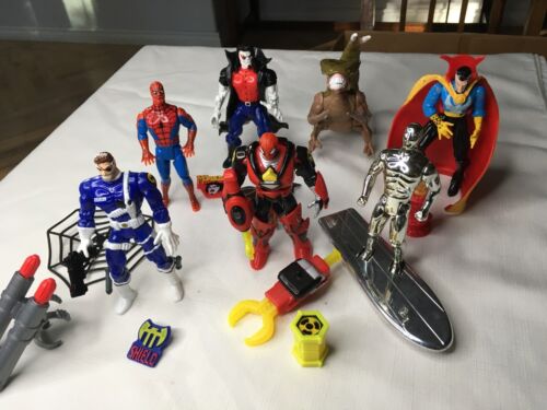 1990s Marvel 6" Figure Lot - Nick Fury - Morbius - Spider-Man Dr Strange Brood - Picture 2 of 8