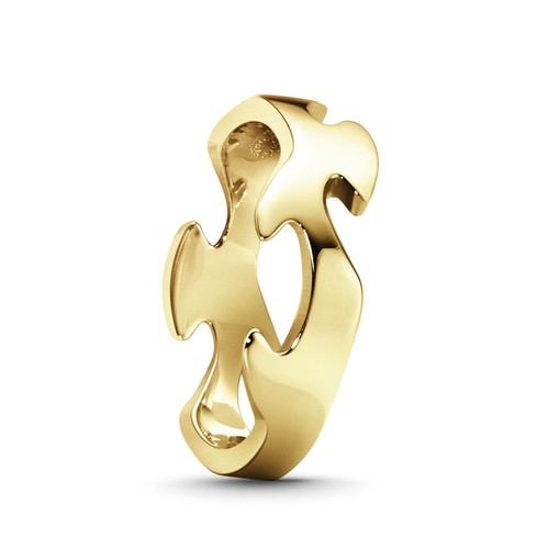 Georg Jensen Fusion Centre Ring - 18 kt. Yellow Gold. #1368 B - Picture 1 of 1