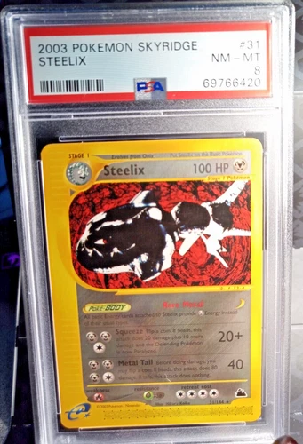 Steelix #31/144 ⭐️ 2003 Skyridge  ⭐️Non Holo Rare⭐️ WotC ⭐️ PSA 8 NM - MT