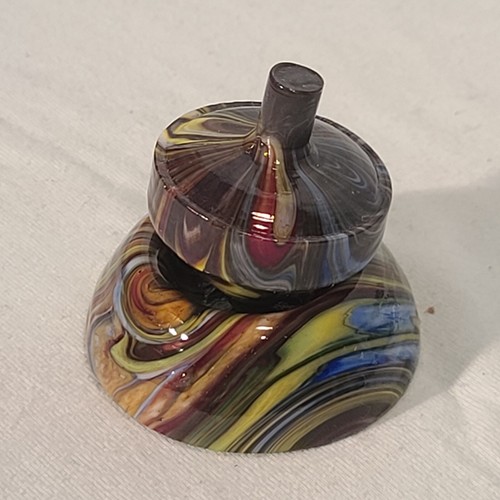 ANDY DAVIS, Glaskunst Kreisel & Sockel, Megans Run (?), #338C - Bild 7 von 9