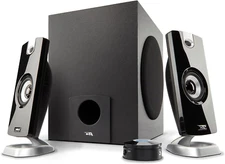 Cyber Acoustics CA-3090 2.1 Speaker System with Subwoofer with 18W of Power – Ea