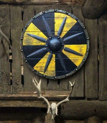 Medieval Eivor Valhalla Raven Authentic Battleworn Viking Shield 2023 Batlefield