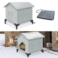 Large Heated Cat House Winter Insulated Cat Shelter Home for Outside Stray Barn
