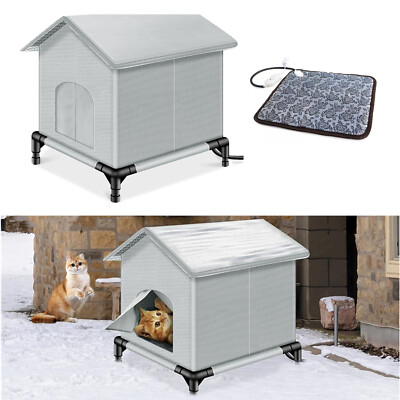 #ad #ad Large Heated Cat House Winter Insulated Cat Shelter Home for Outside Stray Barn $39.99