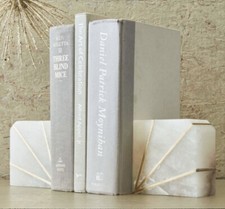 Stunning Designer Alabaster Stone Bookend Book Shelf Paper Weight Home Accessory