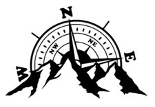 Kompass GROSS 2x  Autoaufkleber Camper 33x22cm Wandern Sticker Natur Camping