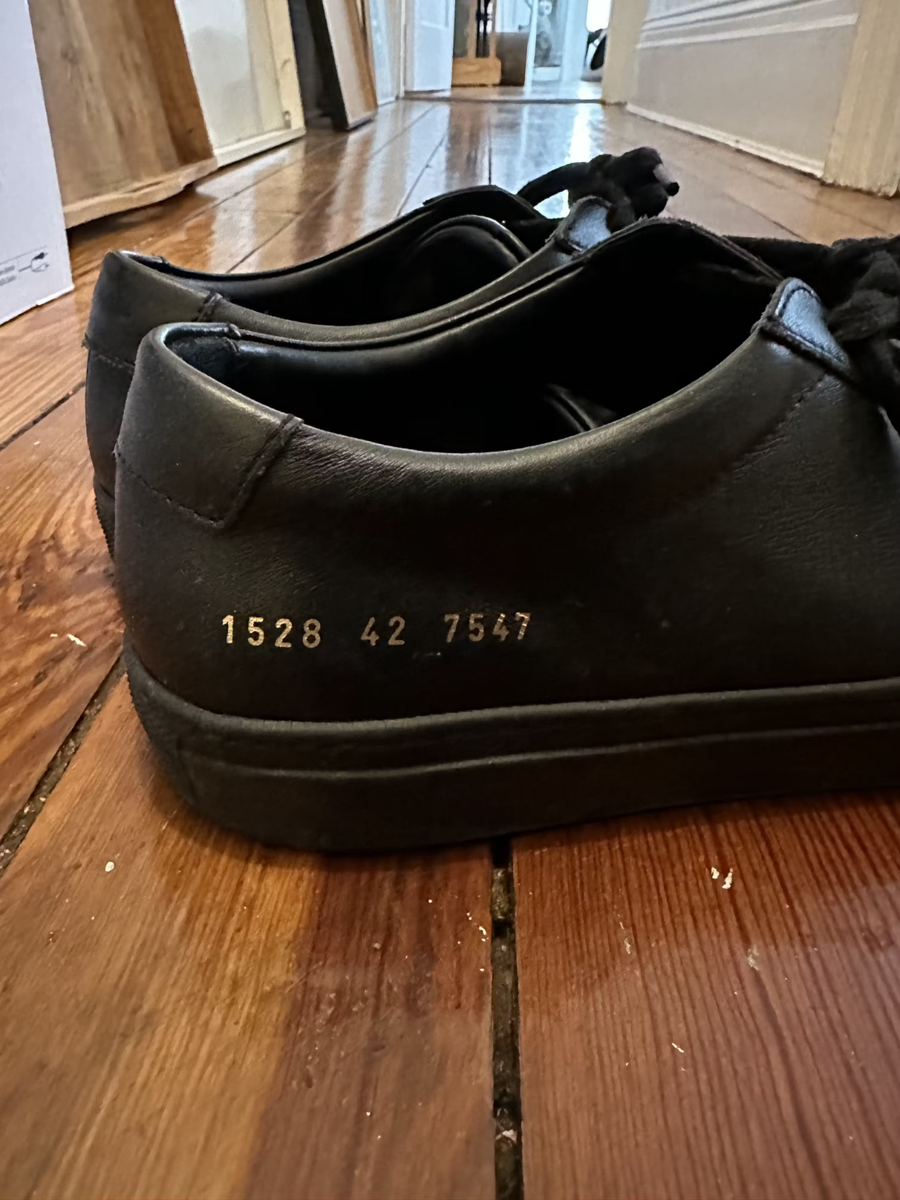 Common Projects Achilles Black Leather Low Top Sneaker Size Common Projects Achilles Black Leather Low Top Sneaker Size