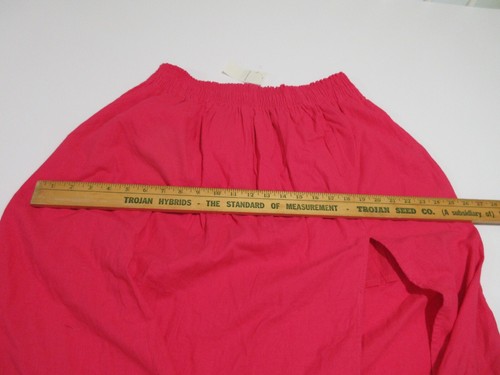NWT Sz L Abercrombie & Fitch Pink Linen Blend Maxi Skirt High Slit Elastic Waist - Picture 11 of 16