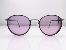 Vintage Brooks Brothers BB117 Gray Amber Round Sunglasses FRAMES ONLY Italy