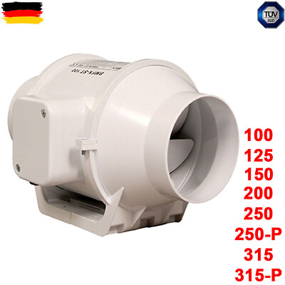 TURBO Radial Rohrventilator Zuluft Abluft Rohrlüfter Ablüfter Vents Rohrlüfter