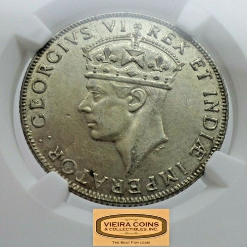1941I E. Africa 1S, Type 2 Thick Rim, Small Loop NGC AU58, RARE - #B20625 - Picture 2 of 4