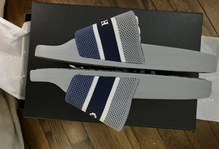 Coach Knit Slides Men’s size 7D New in box Grey​ Amazon.com | Coach Bay Slide | Sandals main image 3