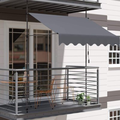 Markise Balkonmarkise Klemmmarkise Sonnenschutz Einziehbar ohne Bohren  Rollo2/3M | eBay.de