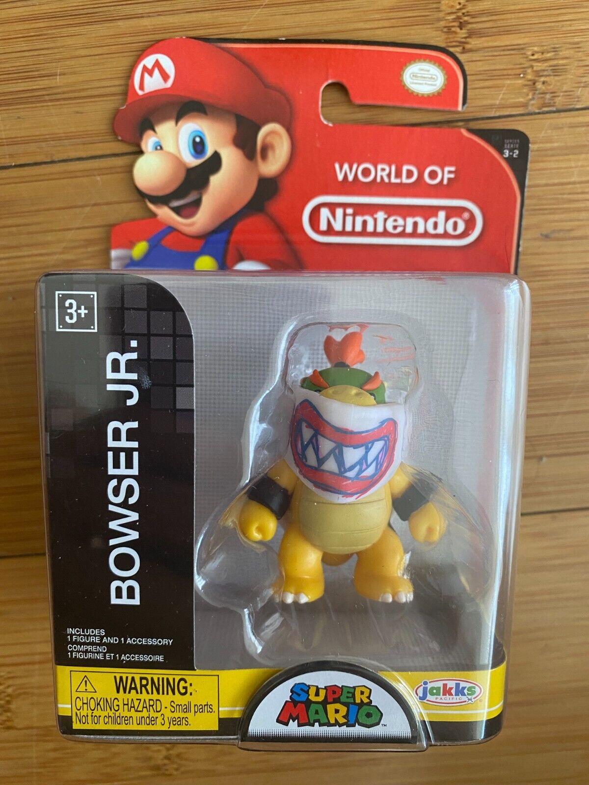 Bowser Jr. With Mask Figure World of Nintendo Jakks Pacific Super Mario S1  for sale online