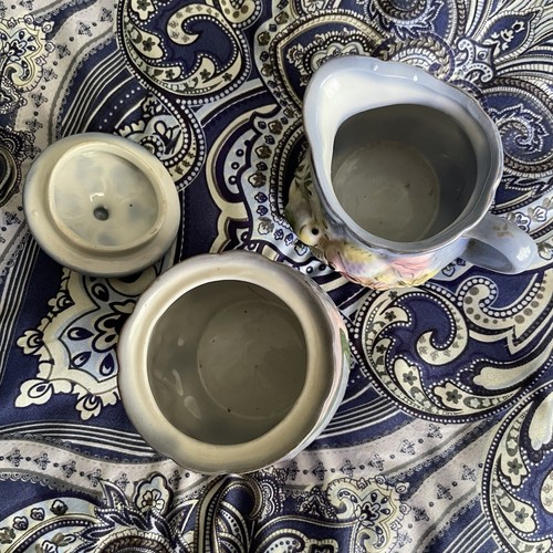 Vintage Goldfish Fish Cream Pitcher Sugar Bowl Ceramic Set Blue Rare 3D Cute Vtg - Picture 8 of 11