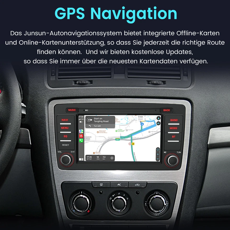 DAB+ 64GB Für Skoda Octavia 2004-2013 Android 13 Autoradio Carplay GPS NAVI WIFI - Bild 4 von 4