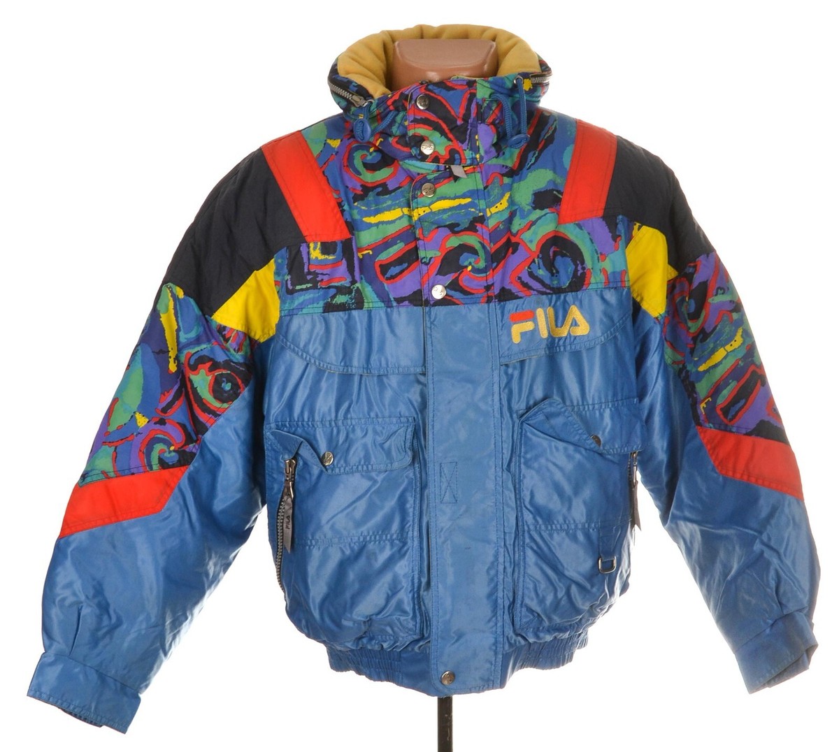 FILA BOMBER WINTER JACKET JERSEY VINTAGE 1990