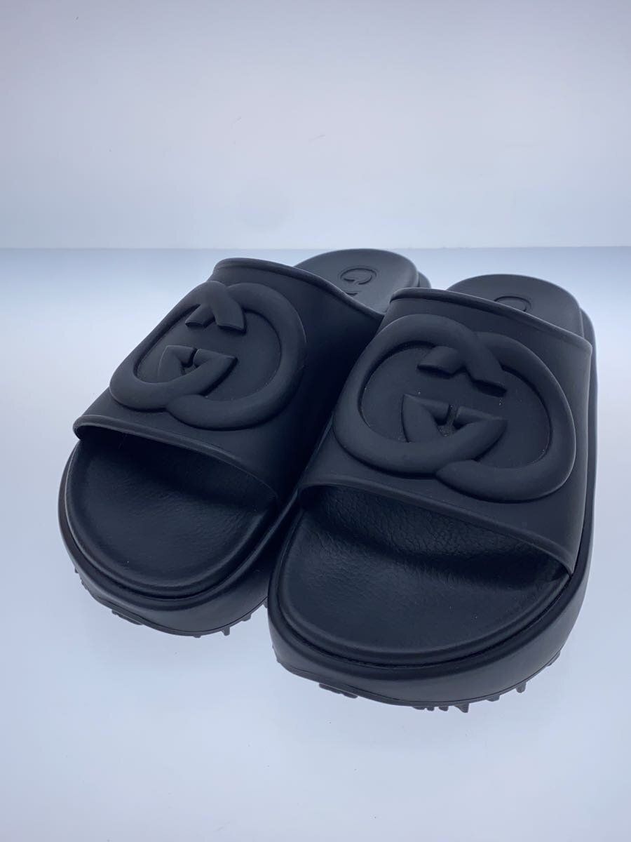 GUCCI Sandals Interlocking G Slide 6 Black 692380 Used | eBay 