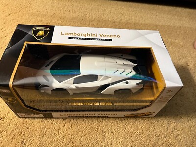 Speed Tech Lamborghini Veneno Car Friction Series White Plastic 
