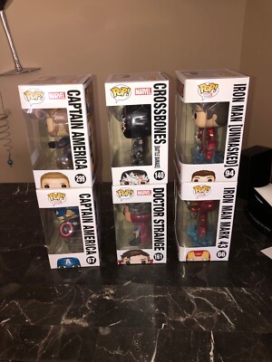 Funko Pop 161 SDCC Doctor Strange & Unmasked Iron Man 94 Marvel