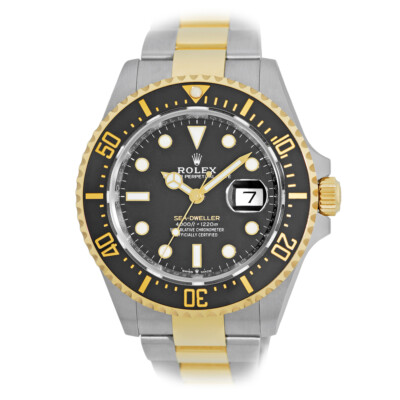 ゴールデンボックス Rolex Sea Dweller 43mm Ceramic 18K Gold Stainless Watch Ref 126603