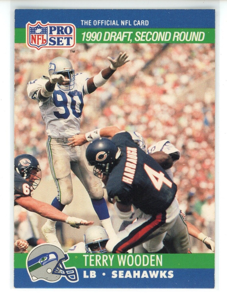 【新品同様】TERRYWOOD 1990 Pro Set #698 Terry Wooden RC (Seahawks)(Jersey # listed as 90