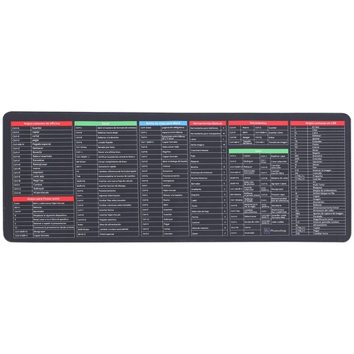 Keyboard Mouse Pad 300X800X3mm Excel Cheat Sheet Desk Pad Desk Gaming