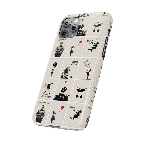 Funda delgada de arte callejero para iPhone, patrón estilo Banksy - Imagen 68 de 73