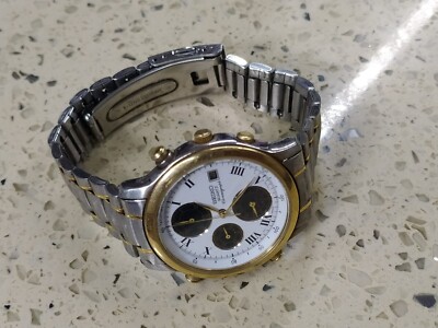 Seiko 7T32 -7B80 PANDA DIAL Alarm Chronograph NOT Working All