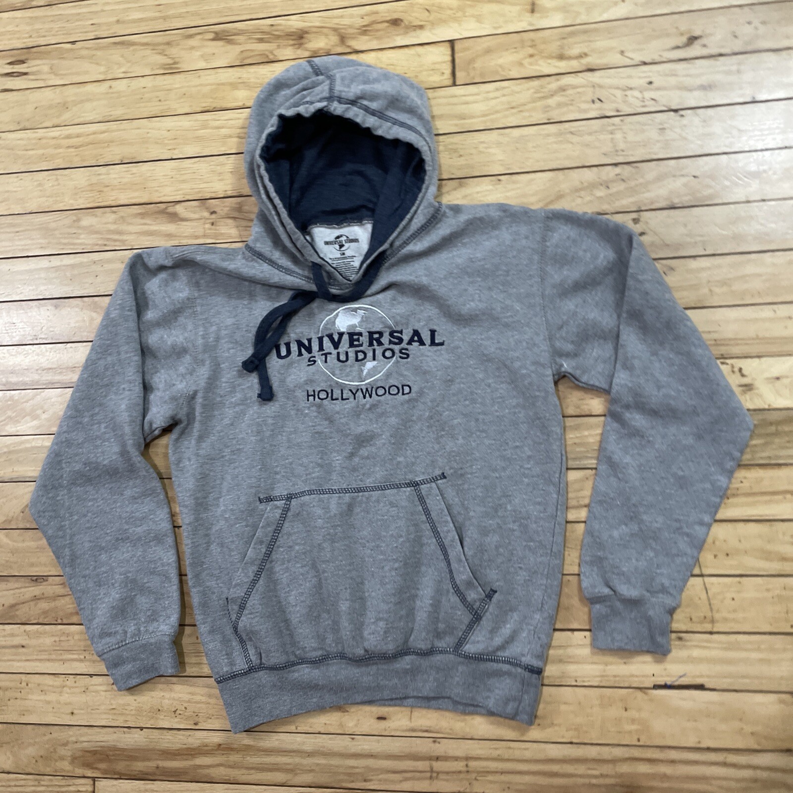 UNIVERSAL STUDIOS HOLLYWOOD Hoodie Women S M Gray Pullover Sweatershirt SM