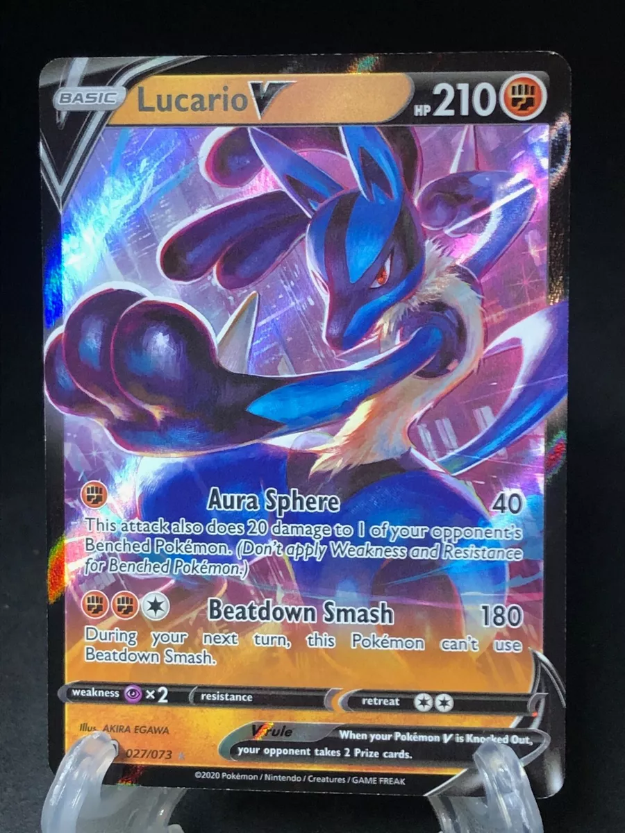 Mavin  Lucario V 027/073 Champions Path - NM Ultra Rare Full Art Pokemon  Card