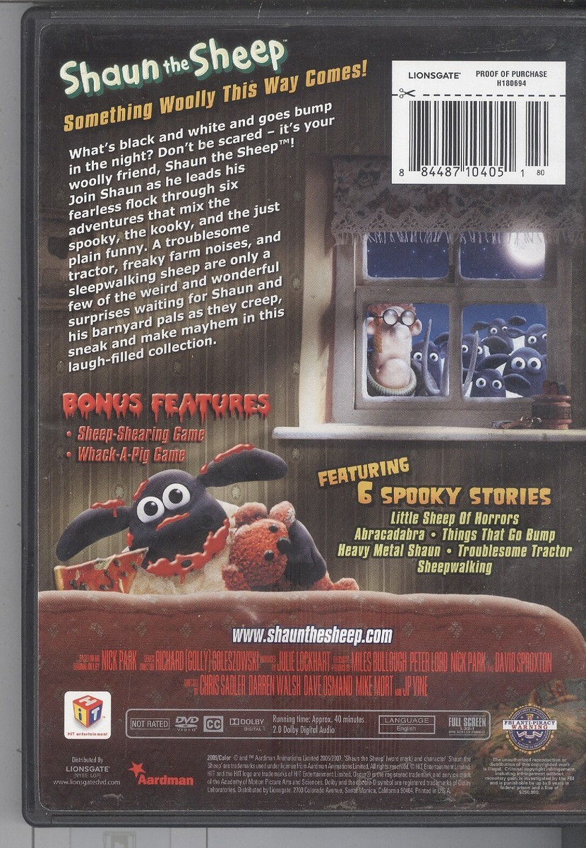 Shaun The Sheep Little Sheep Of Horrors (2009 FS DVD) Claymation