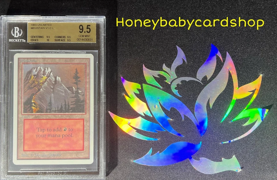 MTG Unlimited Edition 1993 Mountain (A) BGS 9.5Q+ (TRUE QUAD+) GEM MINT 93/94 - Image 4 of 4
