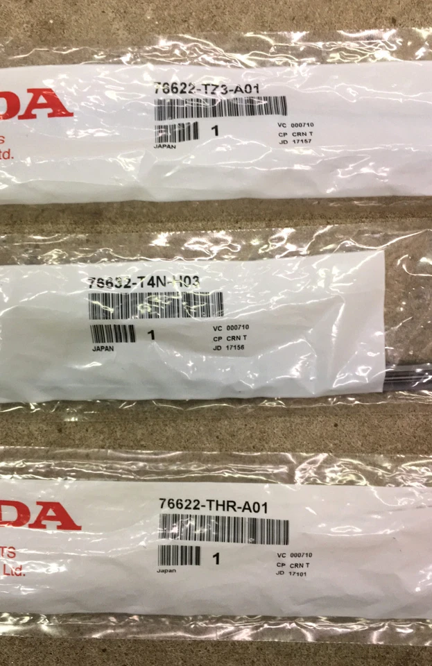 Genuine OEM Honda Odyssey Front & Rear Wiper Rubber Insert Set Inserts 2018-2025 - Image 2 of 2