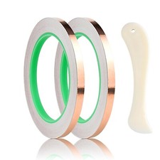2PCS Copper Tape with Dual Side Conductive Adhesive, Copper Foil Tape, Copper