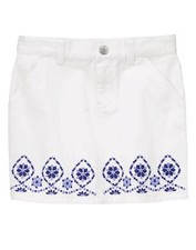 Gymboree NWT Sparkle Safari Embroidered Denim Skirt Size 4