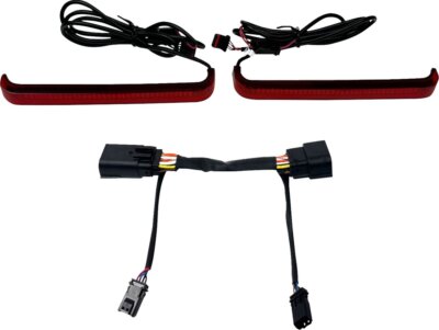 Custom Dynamics Red Lens Low Profile LED Saddlebag Lights (CD-LP-23-R)