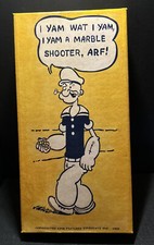 Akro Agate Popeye Box Repro Box No 116 Yellow