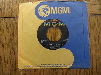 Sandy Posey   Born A Woman - 1966 - MGM Records K13501 7'' Single VG/Generic