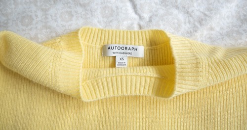 M&S Autograph Yellow Merino & Cashmere Sweater, XS, New - Picture 8 of 10