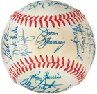 MONTREAL EXPOS 70/80's TEAM SIGNED BASEBALL TERRY FRANCONA ANDRE DAWSON WALLACH+