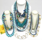 VINTAGE TO NOW FASHION COSTUME JEWELRY NECKLACE LOT, ASSORTED TYPES & MATERIALS