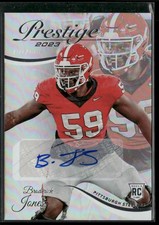 2023 Panini Prestige #308 Broderick Jones Xtra Points Signatures Premium