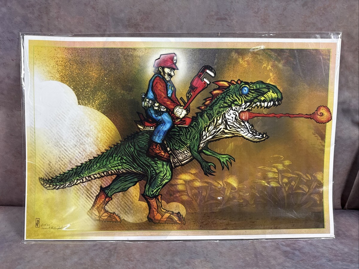 Super Mario Bros. Yoshi Nintendo 17X11 Art Print Attack Mode | eBay