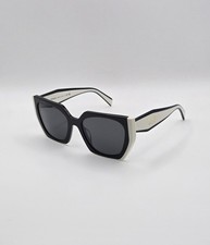 Prada PR15WS 09Q-5S0 Black / Talc - Dark Grey Lens 54mm Sunglasses