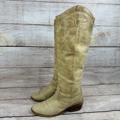 Steve Madden Mantel Leather Knee High Boots 10M Boho Western Coastal Cowgirl - Picture 15 of 16