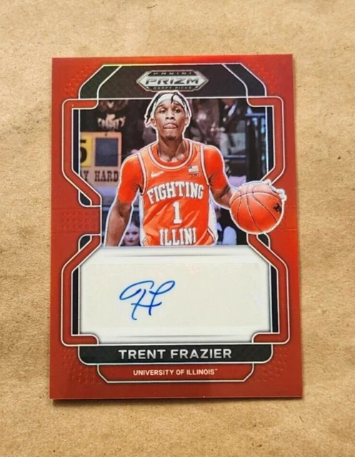 TRENT FRAZIER ~~~ ( sp  /199 )  RED PRIZM ROOKIE AUTOGRAPH ~~~ 2022 panini prizm