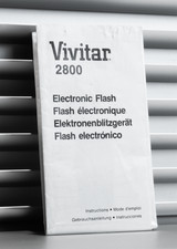 Vivitar 2800 Electronic Flash Manual Instruction