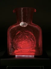 Blenko SPECIAL EDITION  HELIOS MOON BLOOD *Nightlight* Water Bottle, 384M 